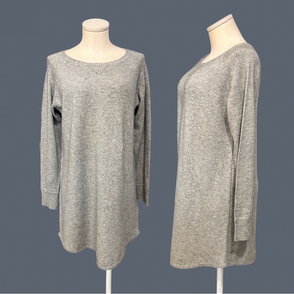 36 SWEATER NWOT gray wool/cashmere blend long sleeve sweater